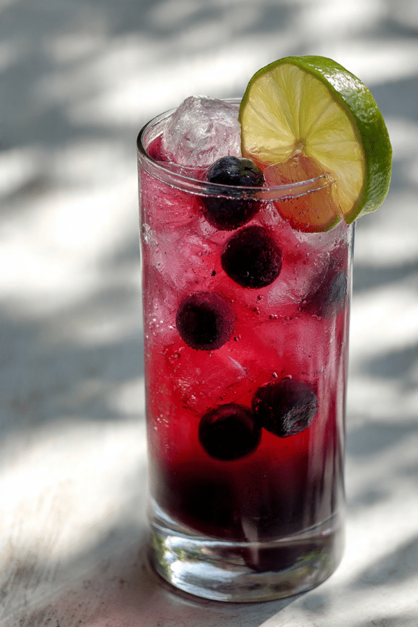 Hibiscus Blueberry Mocktail