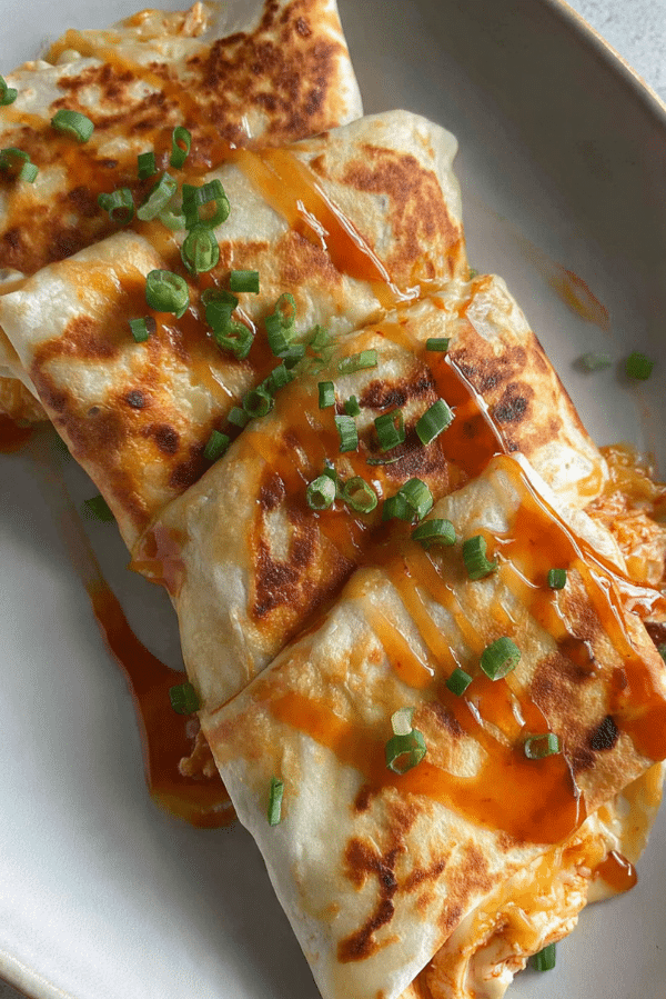 Spicy Buffalo Chicken Melt Wraps