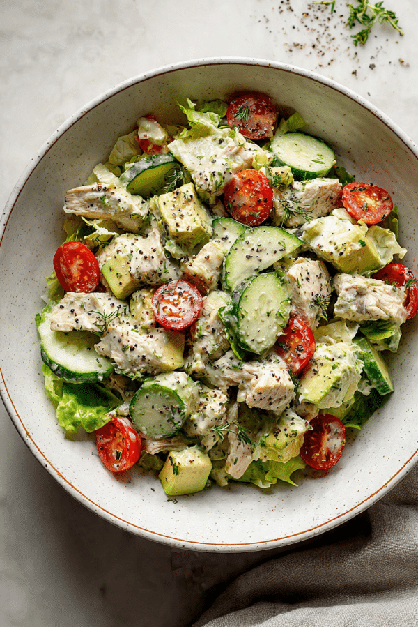Creamy Chicken Avocado Salad