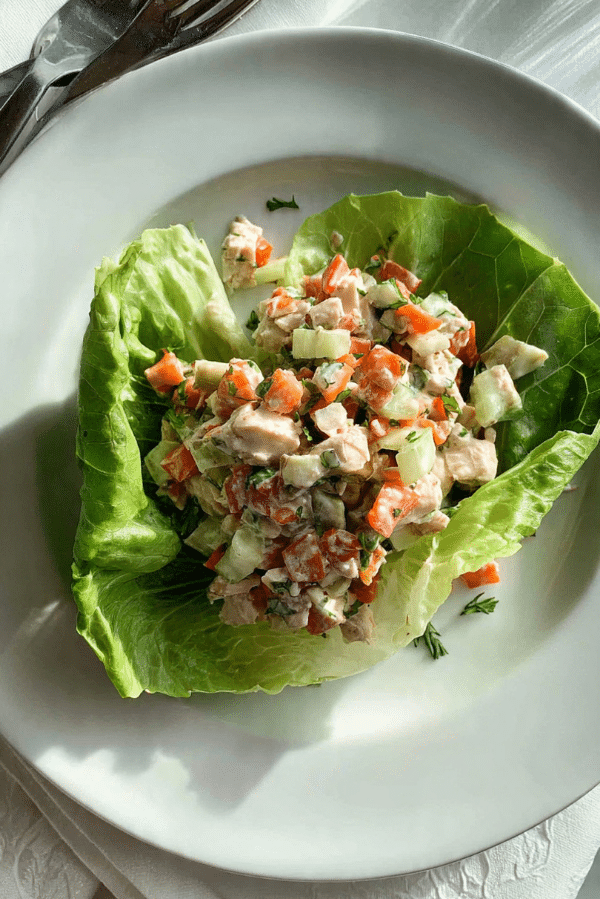 Turkey Salad Lettuce Wrap