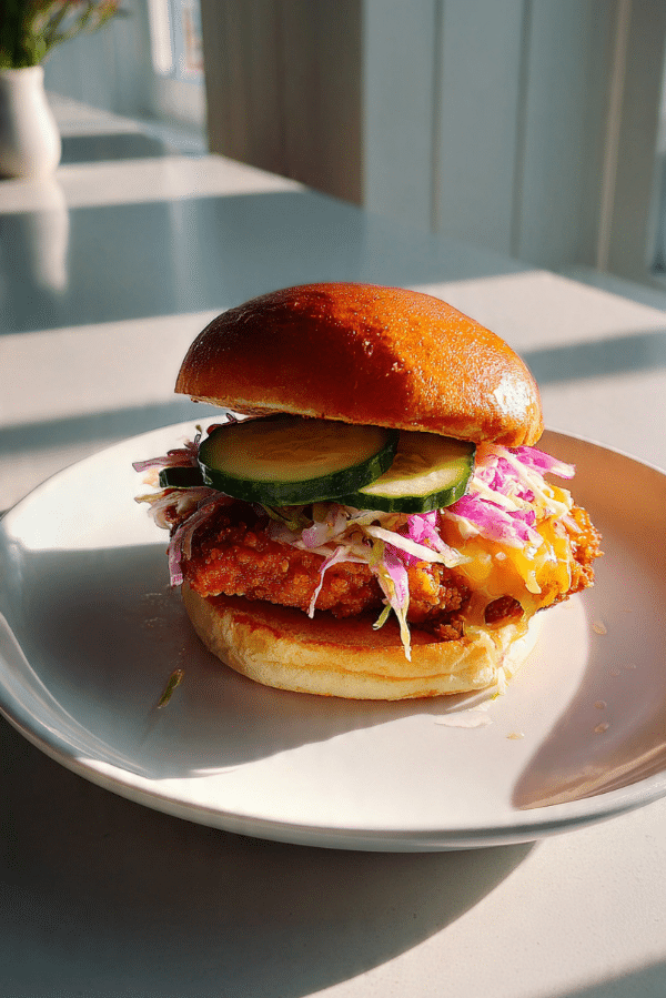 HOT HONEY CRISPY CHICKEN BURGER