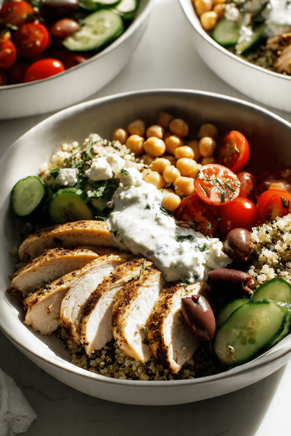 High Protein Mediterranean Bowls