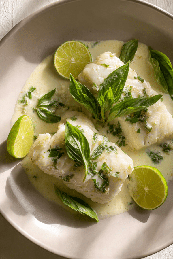 Coconut Basil Lime Cod