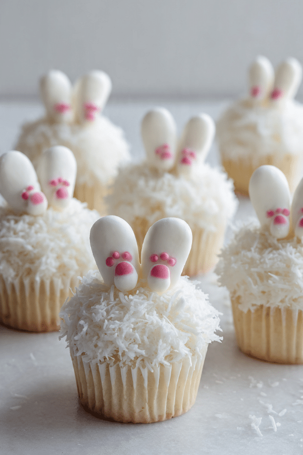 Bunny Butt Coconut Cupcakes