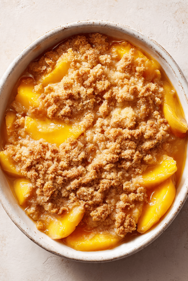 Crumbly Peach Cobbler