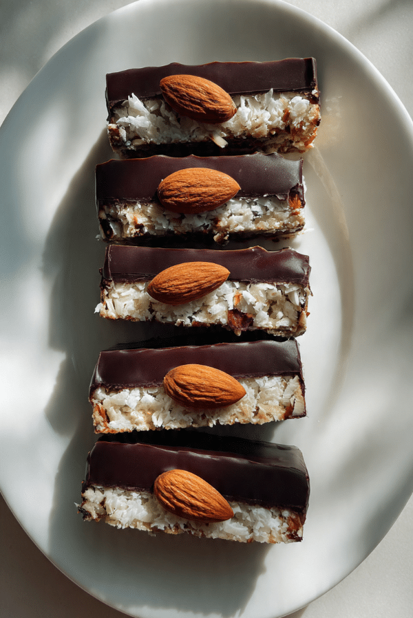 Gourmet Homemade Healthy Almond Joy Bars